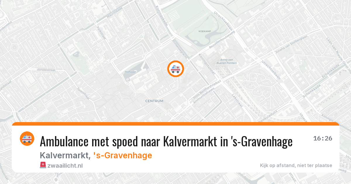 Ambulance met spoed naar Kalvermarkt in 's-Gravenhage — 19 mei 2026