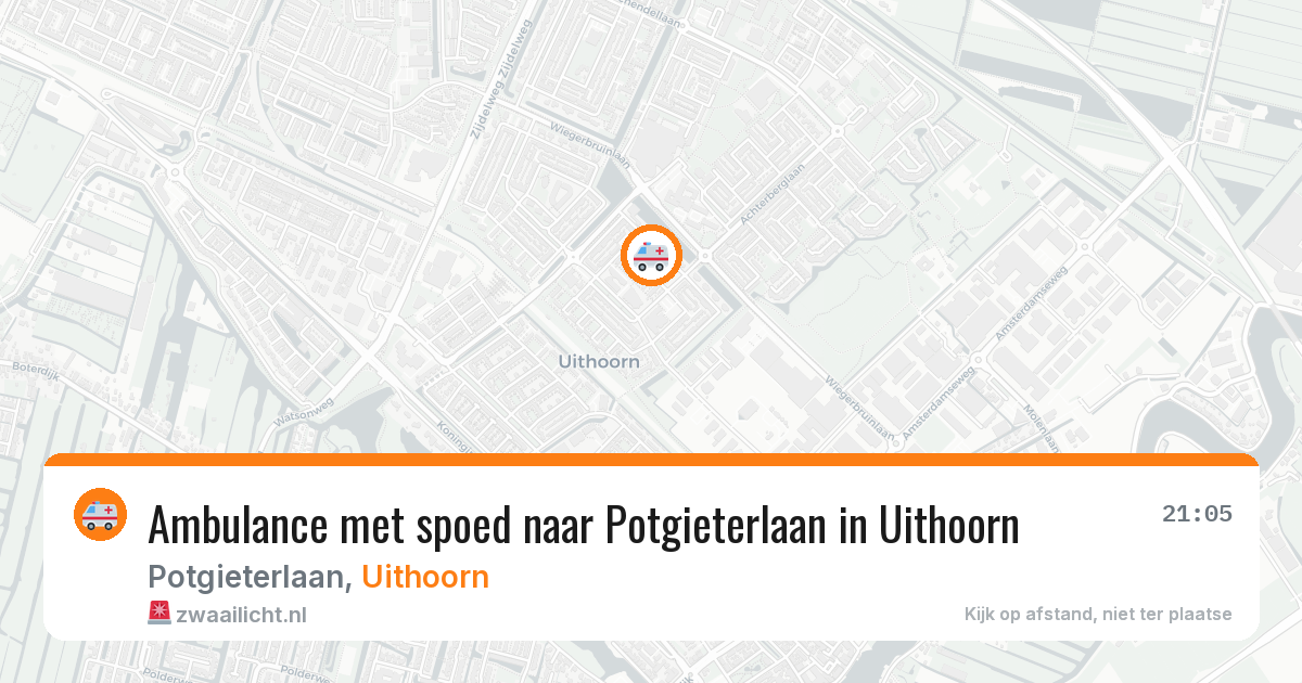 Ambulance met spoed naar Potgieterlaan in Uithoorn — 2 aug 2026