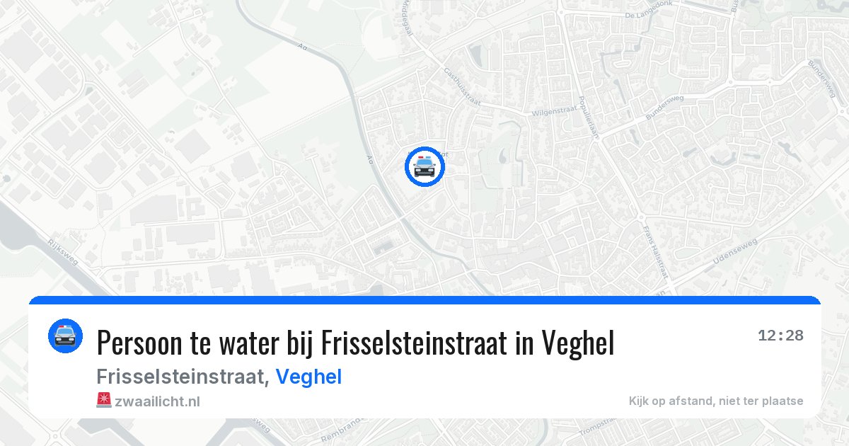 Persoon te water bij Frisselsteinstraat in Veghel — 27 apr 2026