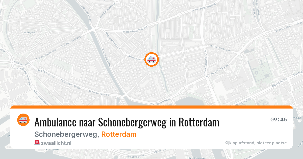 Ambulance naar Schonebergerweg in Rotterdam — 24 mrt 2026