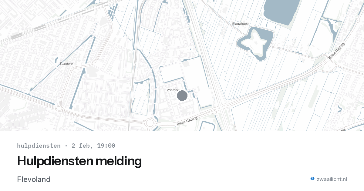 Hulpdiensten melding — 2 feb 2026
