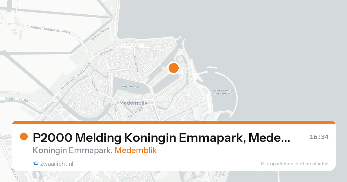 P2000 Melding Koningin Emmapark, Medemblik — 7 feb 2026