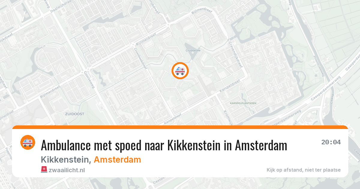 Ambulance met spoed naar Kikkenstein in Amsterdam — 29 jan 2026