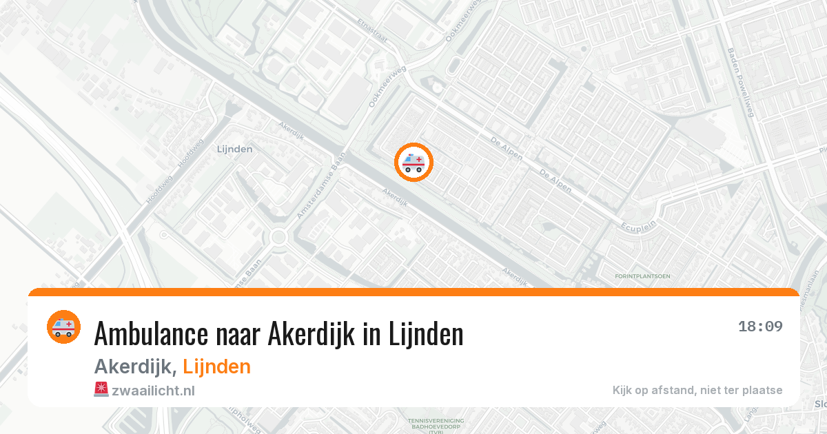 Ambulance naar Akerdijk in Lijnden — 16 mrt 2026