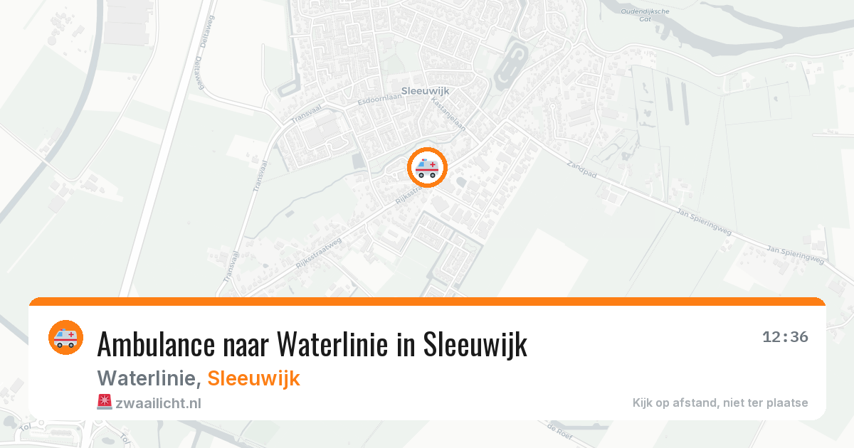 Ambulance naar Waterlinie in Sleeuwijk — 1 jul 2026