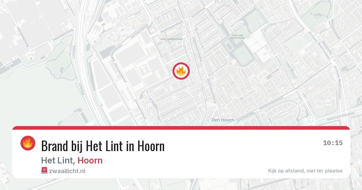Brand bij Het Lint in Hoorn — 1 jul 2026