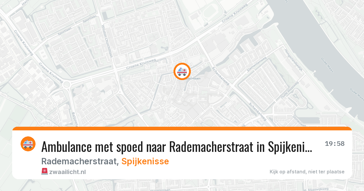 Ambulance met spoed naar Rademacherstraat in Spijkenisse — 30 jul 2026