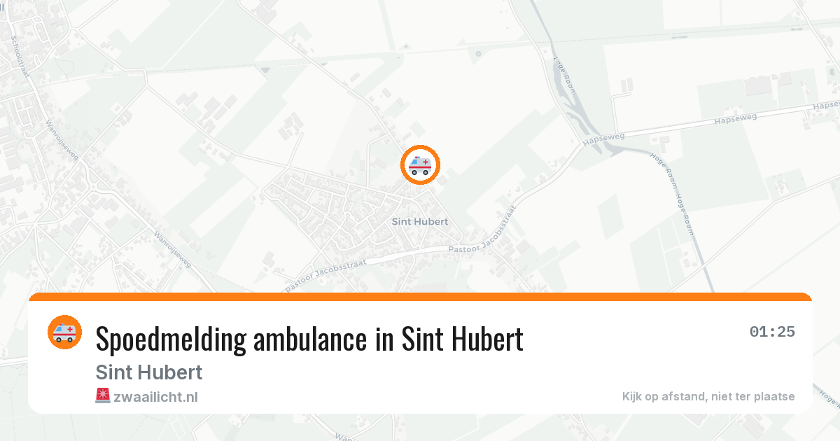Spoedmelding ambulance in Sint Hubert — 31 jul 2026