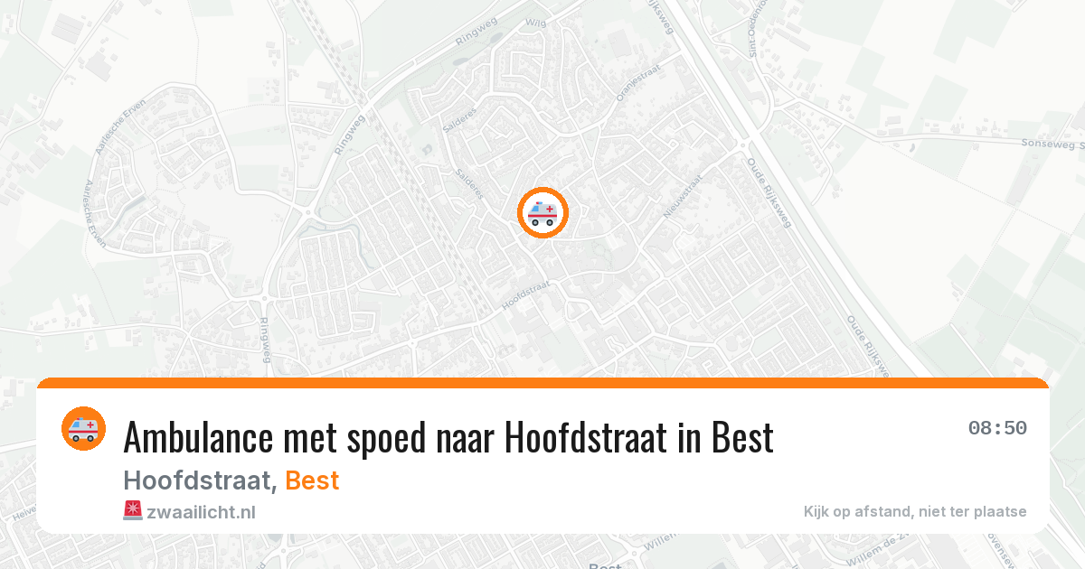 Ambulance met spoed naar Hoofdstraat in Best — 10 apr 2026