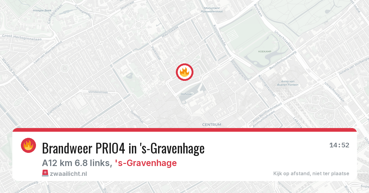 Brandweer PRIO4 in 's-Gravenhage — 30 apr 2026 | 🚨 Zwaailicht.nl