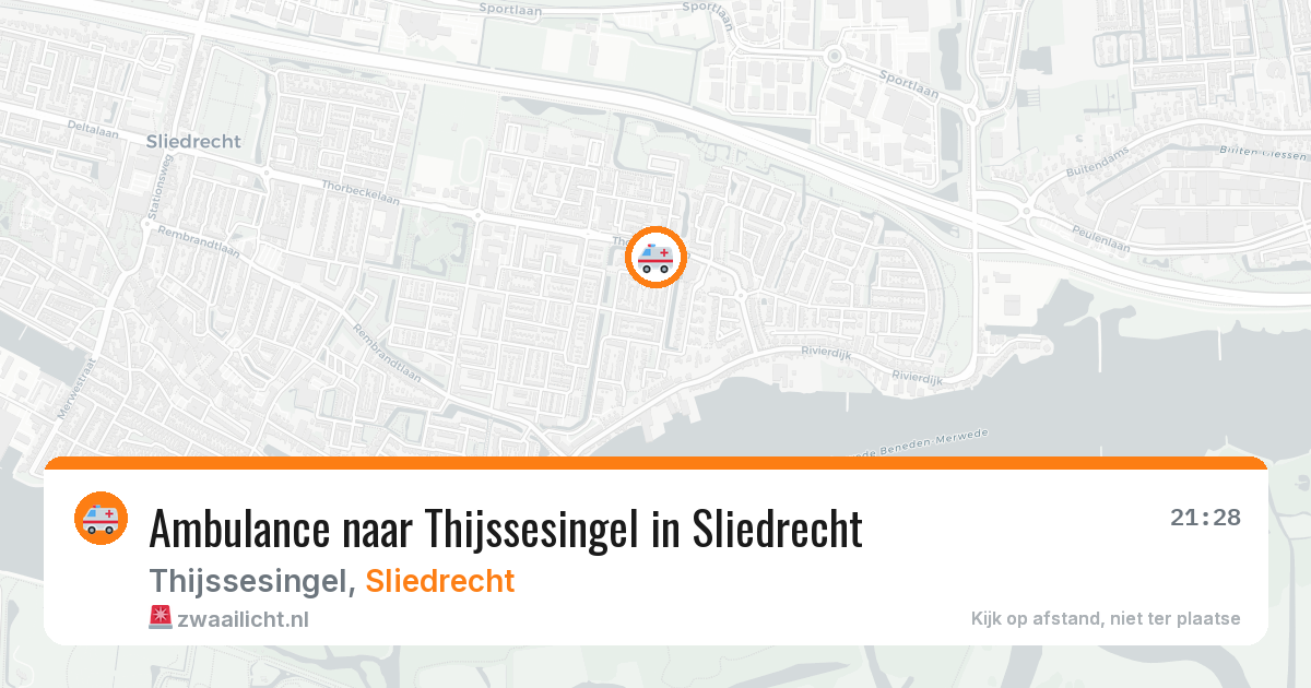 Ambulance naar Thijssesingel in Sliedrecht — 22 apr 2026