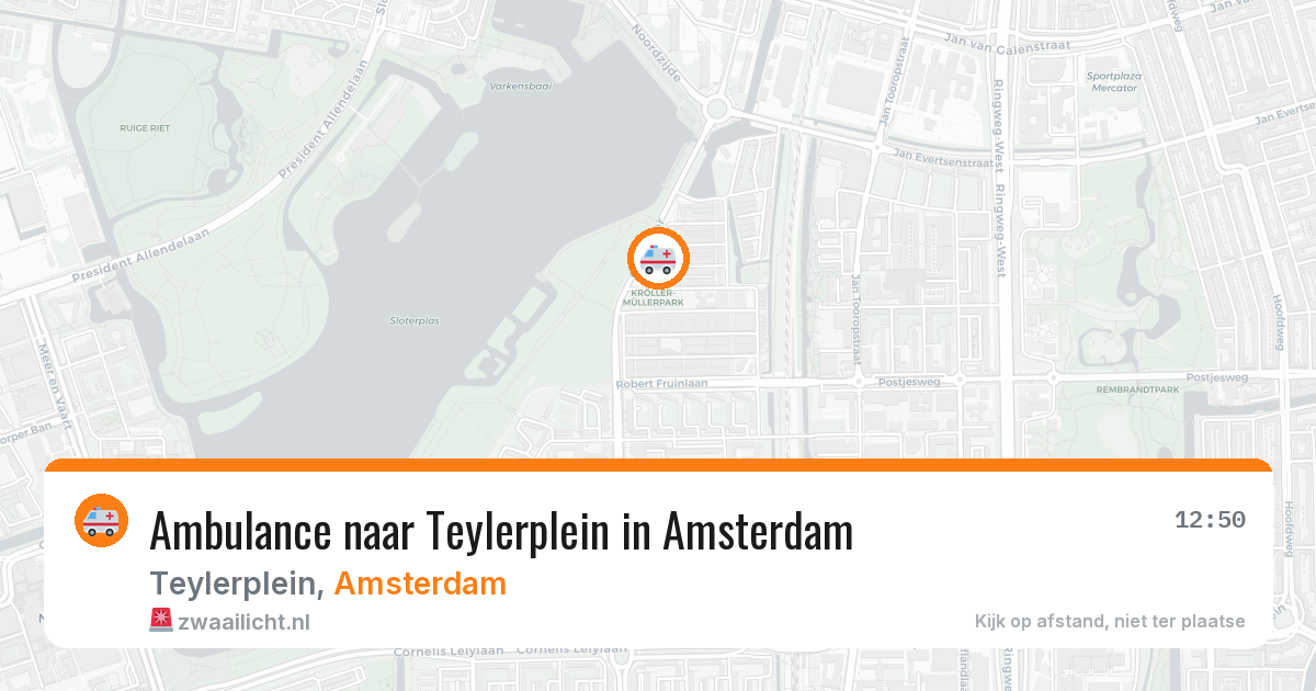 Ambulance naar Teylerplein in Amsterdam — 10 apr 2026
