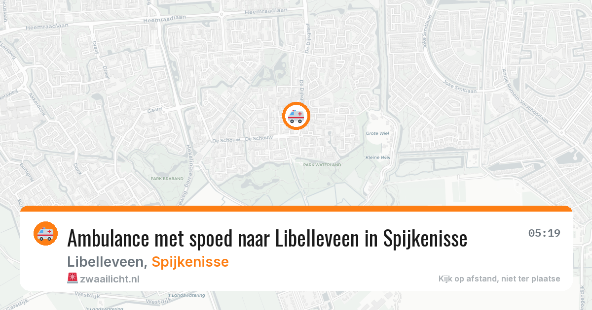 Ambulance met spoed naar Libelleveen in Spijkenisse — 1 aug 2026