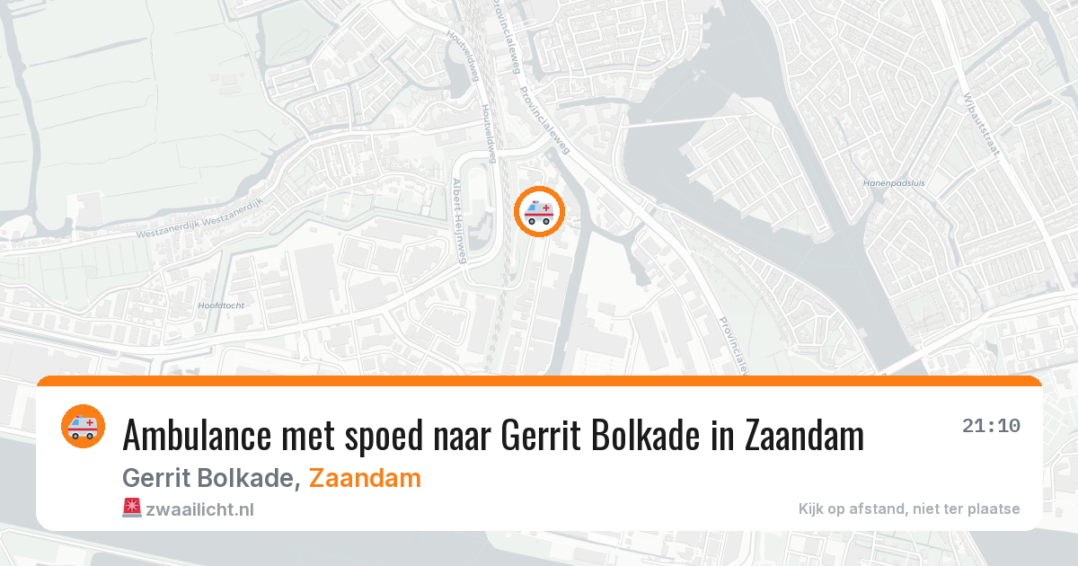 Ambulance met spoed naar Gerrit Bolkade in Zaandam — 9 mrt 2026