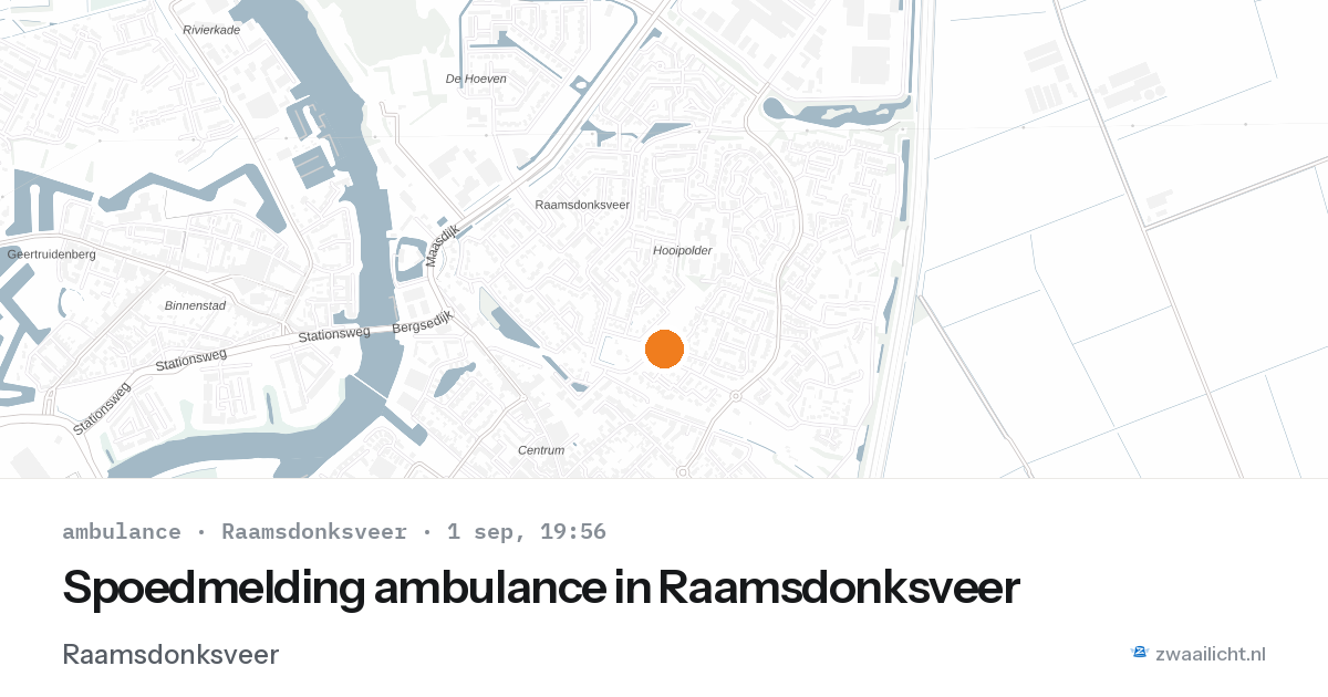 Spoedmelding ambulance in Raamsdonksveer — 1 sep 2026