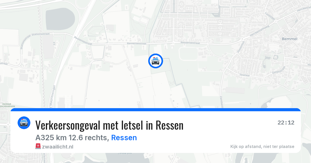 Verkeersongeval met letsel in Ressen — 28 apr 2026
