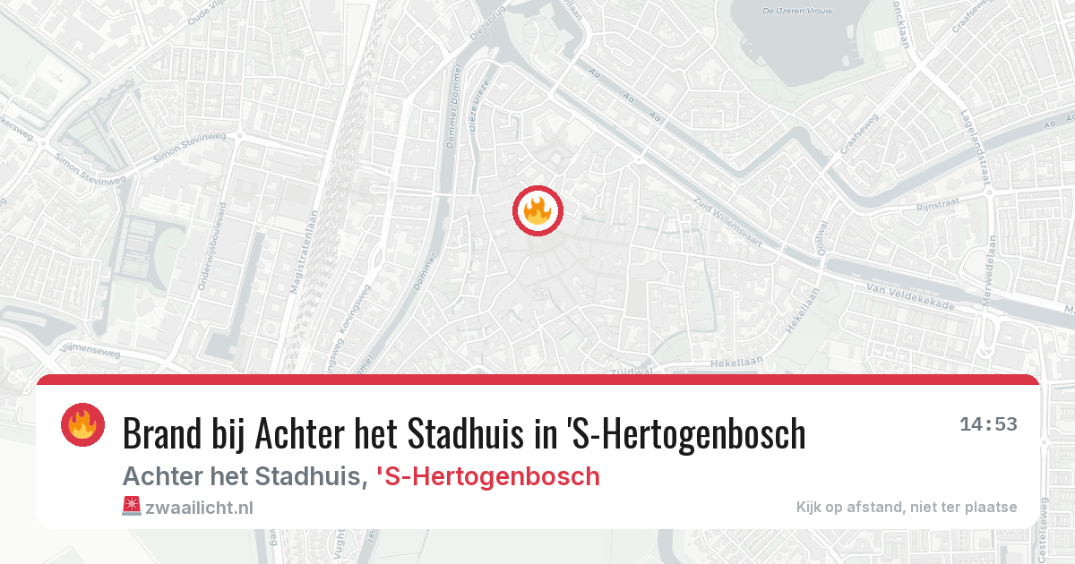 Brand bij Achter het Stadhuis in 'S-Hertogenbosch — 5 aug 2026