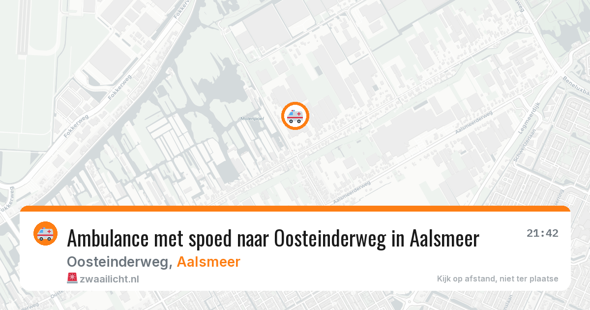 Ambulance met spoed naar Oosteinderweg in Aalsmeer — 26 mrt 2026