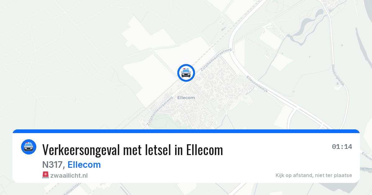 Verkeersongeval met letsel in Ellecom — 11 jul 2026