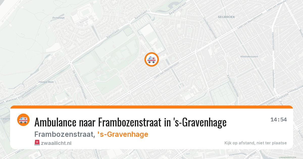 Ambulance naar Frambozenstraat in 's-Gravenhage — 2 mei 2026