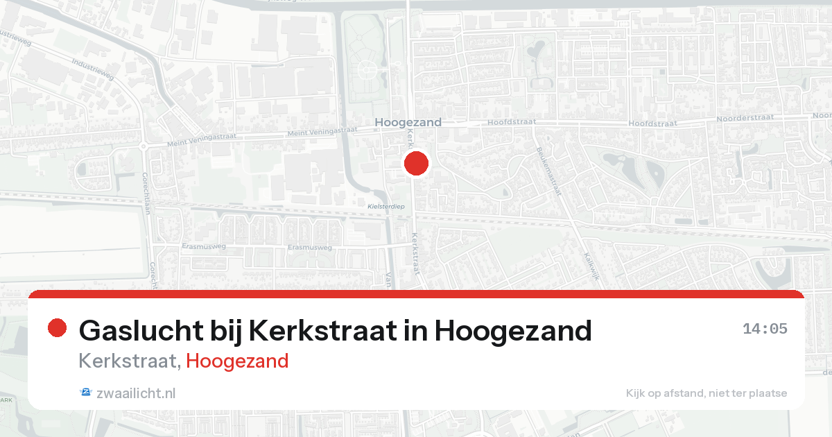 Gaslucht bij Kerkstraat in Hoogezand — 16 aug 2026