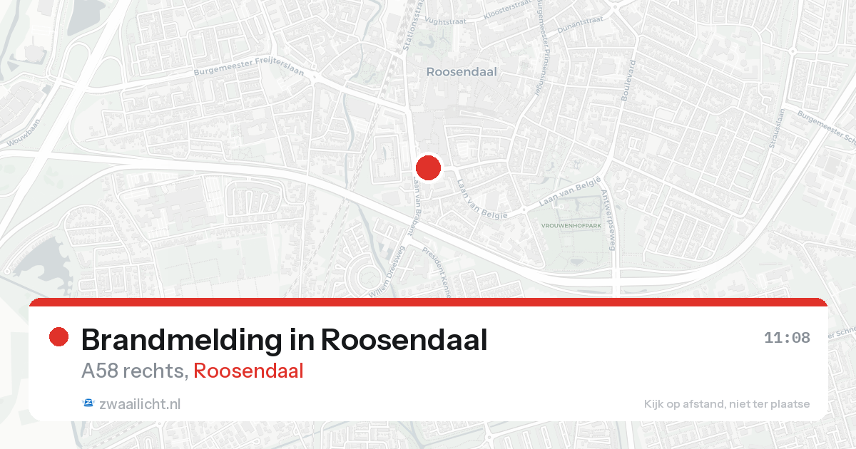 Brandmelding in Roosendaal — 24 aug 2026