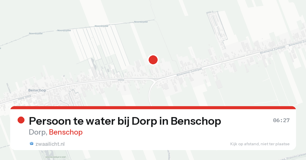 Persoon te water bij Dorp in Benschop — 10 aug 2026