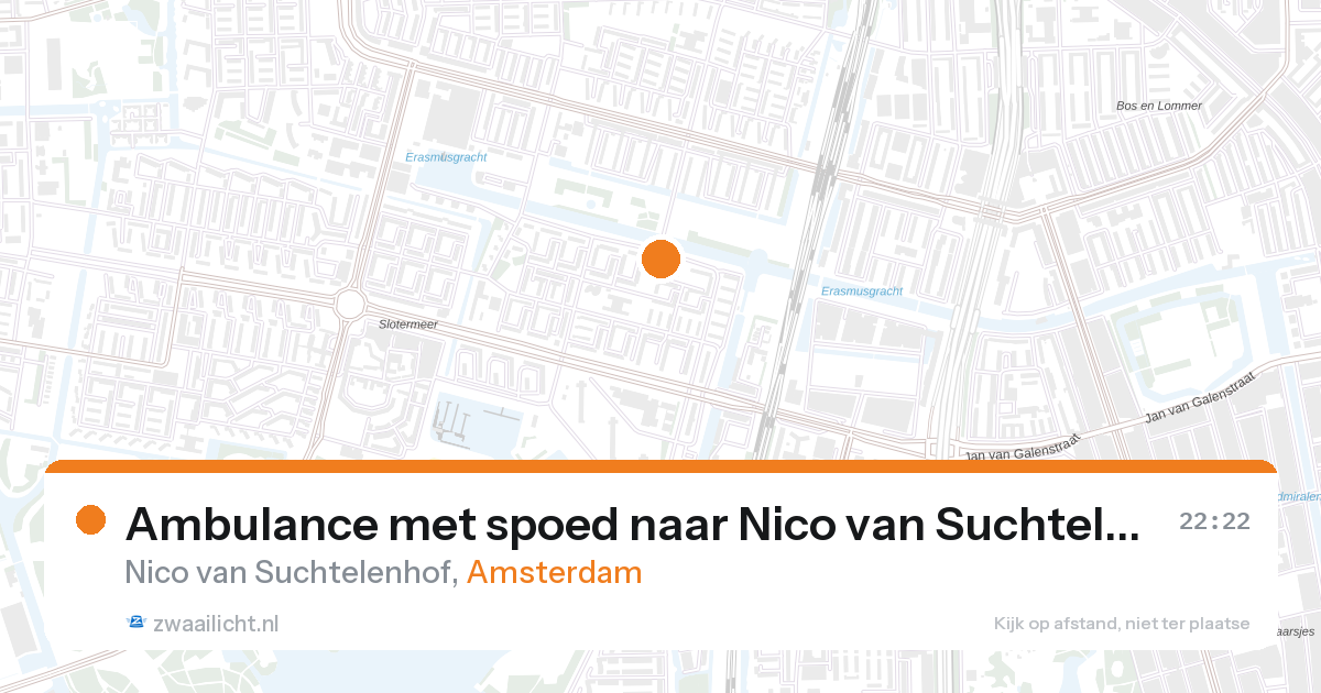 Ambulance met spoed naar Nico van Suchtelenhof in Amsterdam — 27 aug 2026