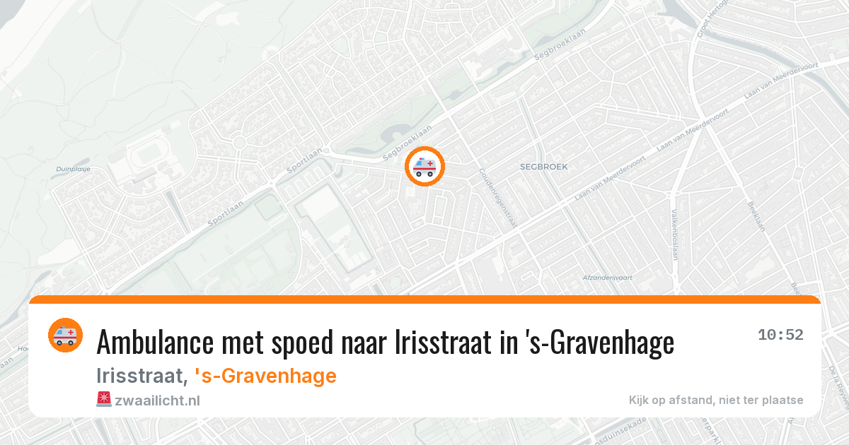 Ambulance met spoed naar Irisstraat in 's-Gravenhage — 25 jun 2026