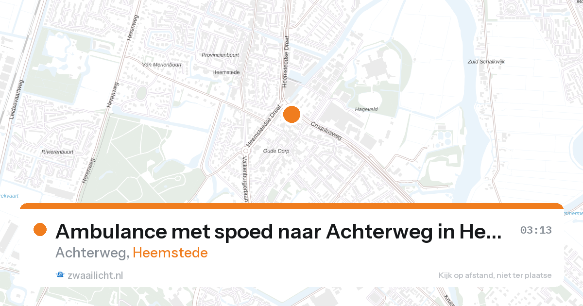 Ambulance met spoed naar Achterweg in Heemstede — 10 jun 2026