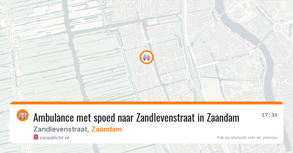 Ambulance met spoed naar Zandlevenstraat in Zaandam — 1 mei 2026