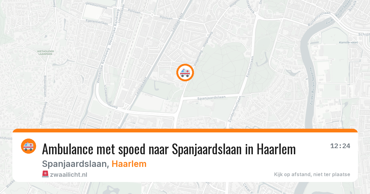 Ambulance met spoed naar Spanjaardslaan in Haarlem — 1 jul 2026