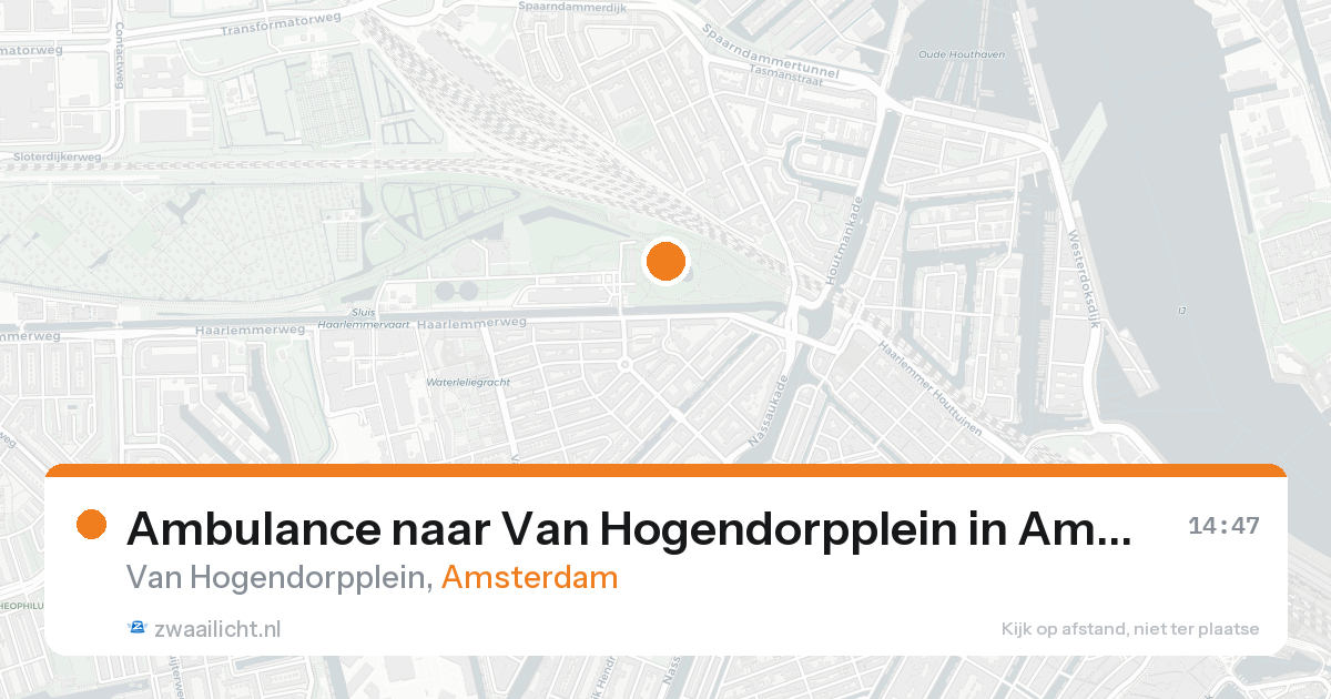 Ambulance naar Van Hogendorpplein in Amsterdam — 15 aug 2026