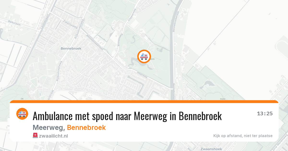 Ambulance met spoed naar Meerweg in Bennebroek — 3 aug 2026