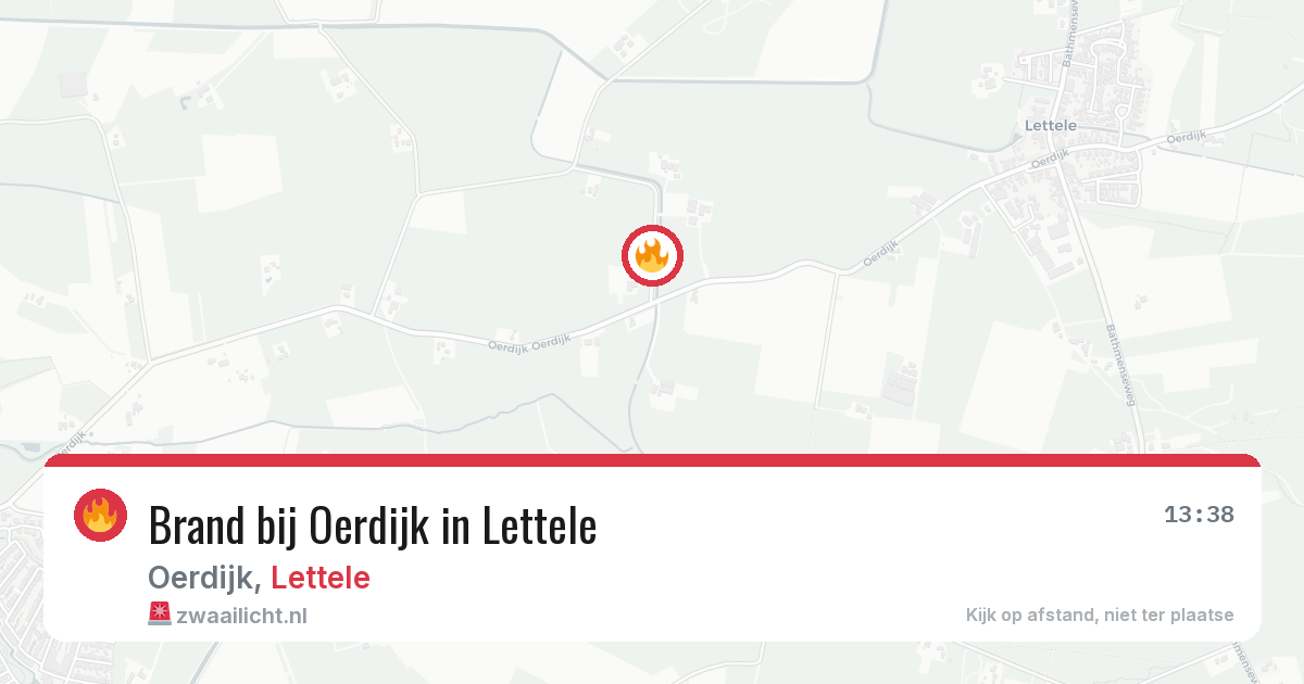 Brand bij Oerdijk in Lettele — 8 apr 2026