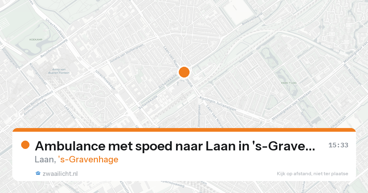 Ambulance met spoed naar Laan in 's-Gravenhage — 16 mei 2026