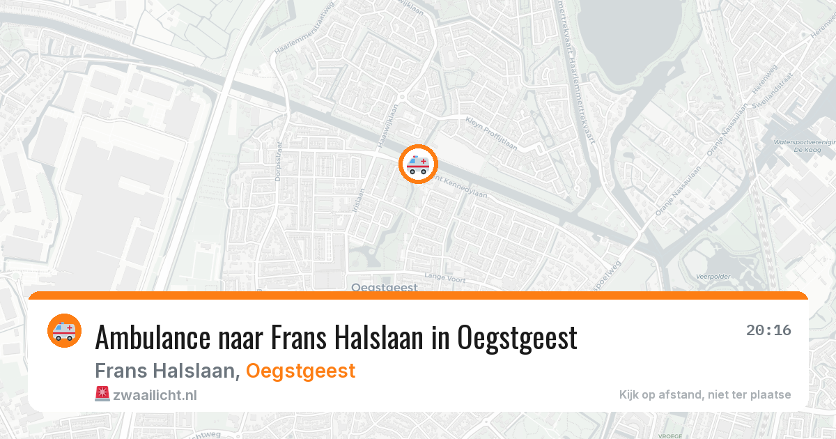Ambulance naar Frans Halslaan in Oegstgeest — 13 aug 2026