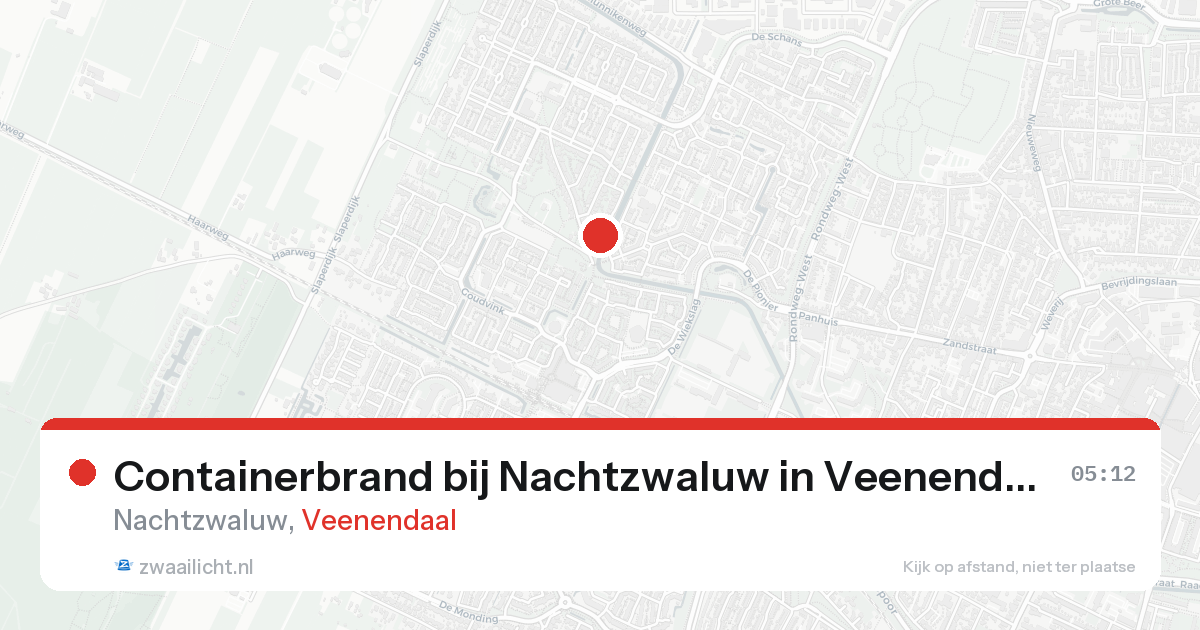 Containerbrand bij Nachtzwaluw in Veenendaal — 23 aug 2026