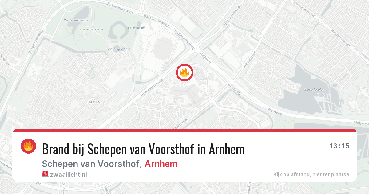 Brand bij Schepen van Voorsthof in Arnhem — 29 jun 2026