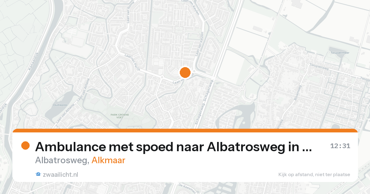 Ambulance met spoed naar Albatrosweg in Alkmaar — 24 aug 2026