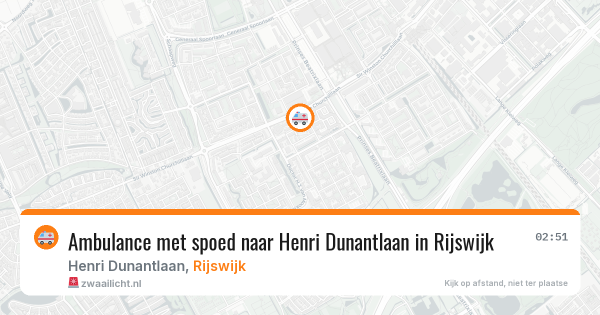 Ambulance met spoed naar Henri Dunantlaan in Rijswijk — 25 jun 2026