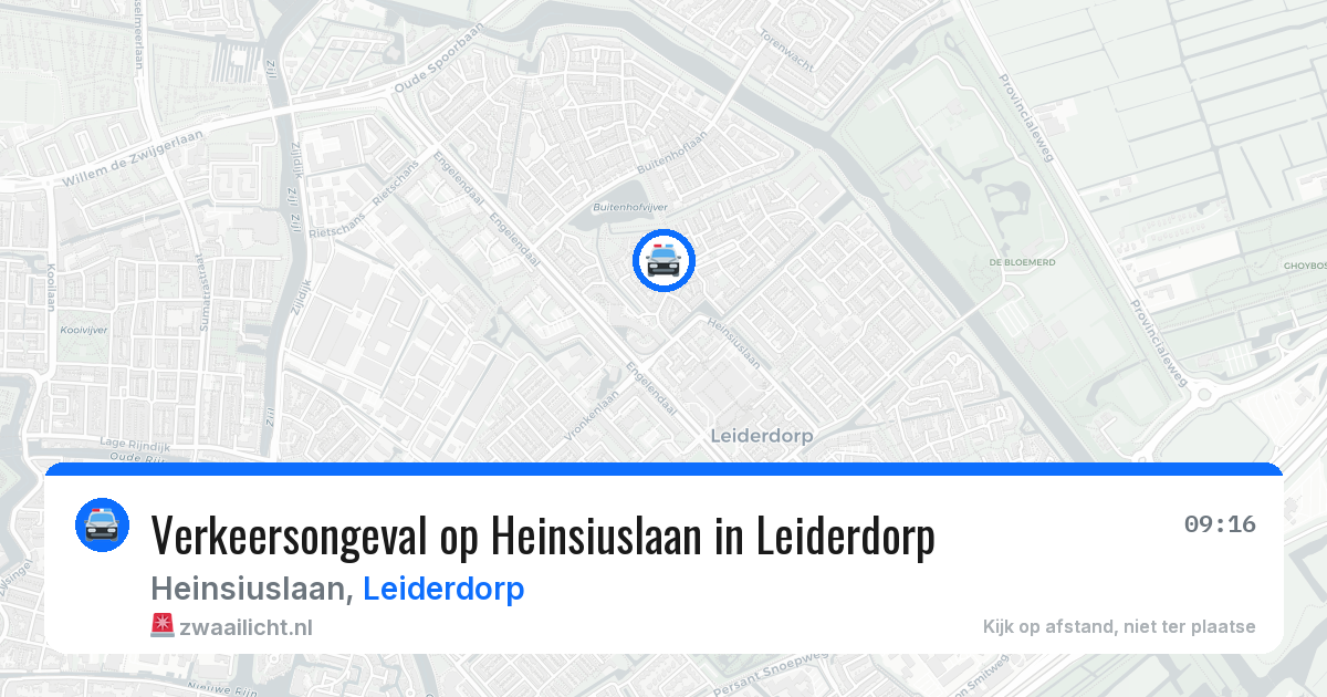 Verkeersongeval op Heinsiuslaan in Leiderdorp — 24 mei 2026