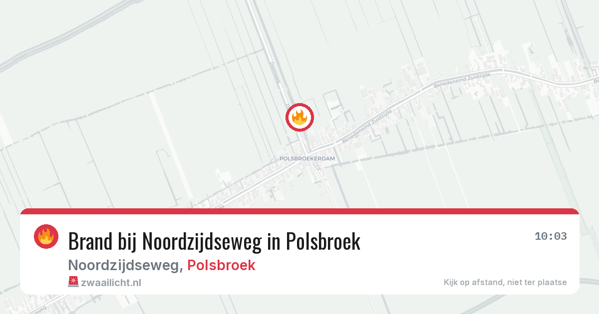 Brand bij Noordzijdseweg in Polsbroek — 16 mei 2026