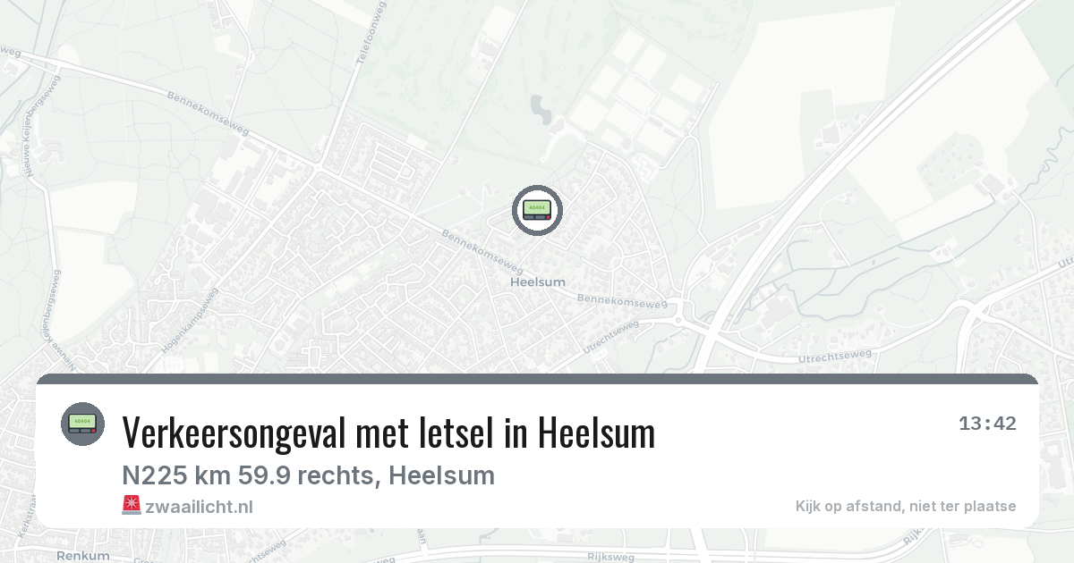 Verkeersongeval met letsel in Heelsum — 23 jul 2026