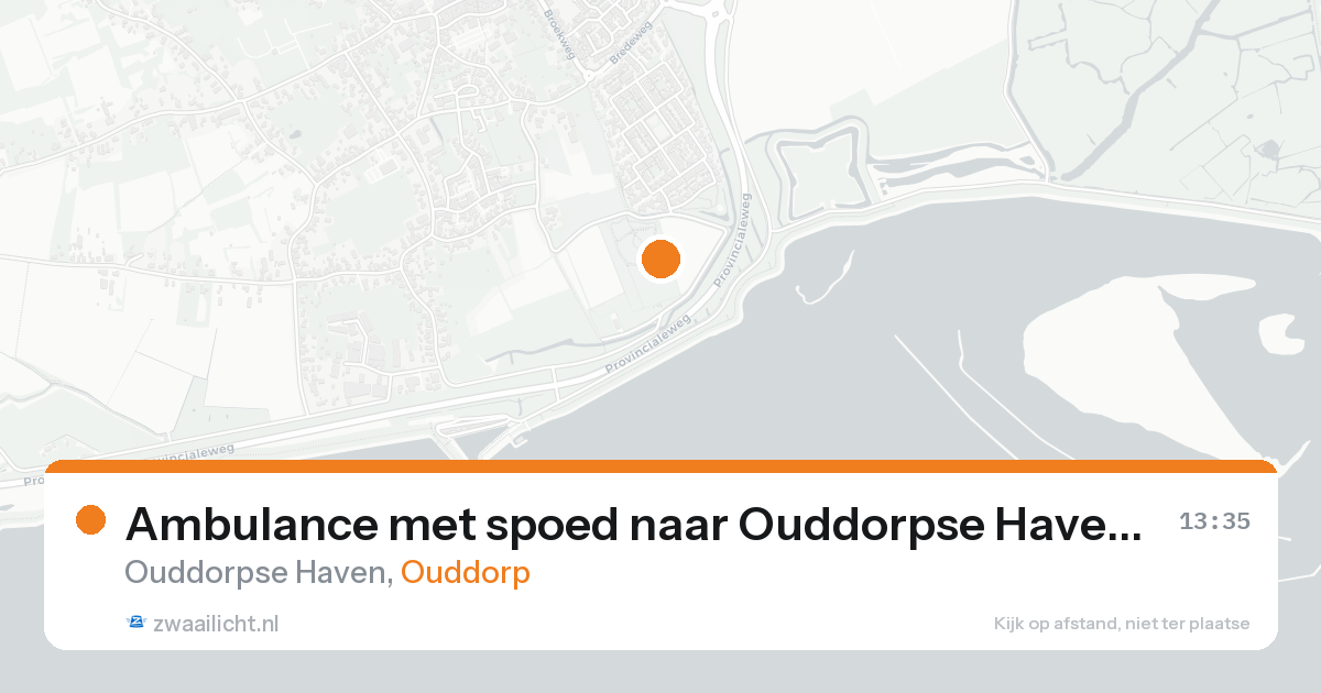 Ambulance met spoed naar Ouddorpse Haven in Ouddorp — 20 aug 2026