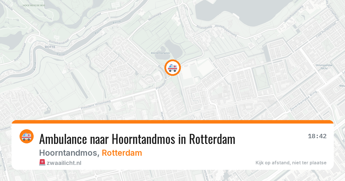 Ambulance naar Hoorntandmos in Rotterdam — 7 aug 2026