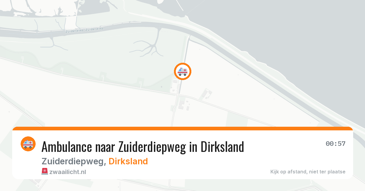 Ambulance naar Zuiderdiepweg in Dirksland — 17 jun 2026