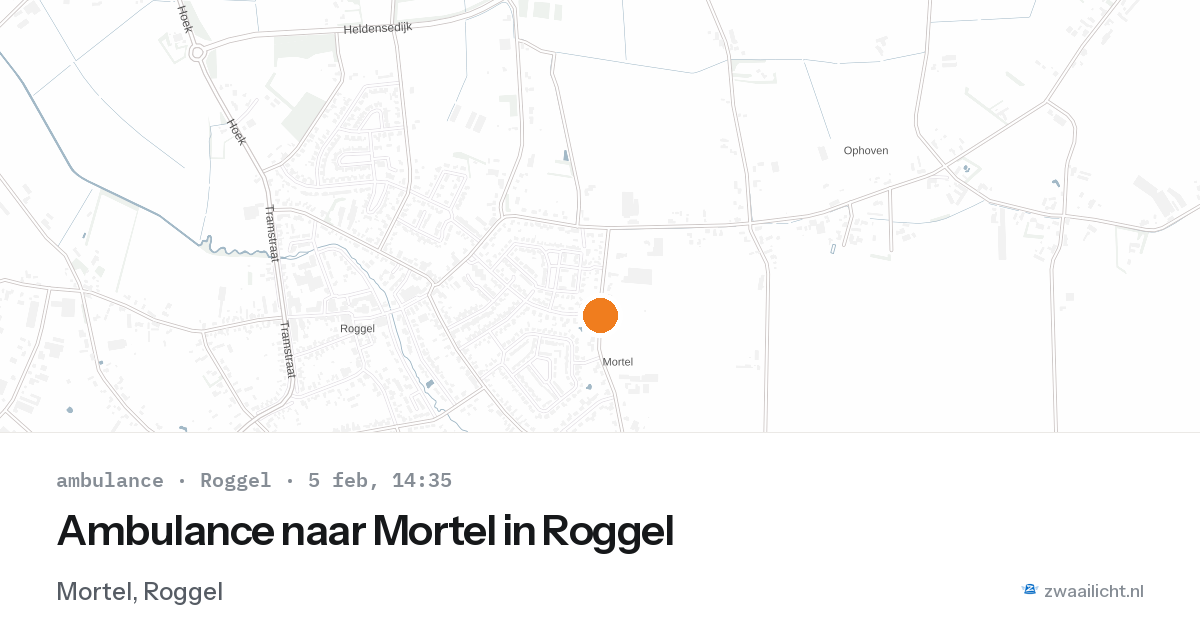 Ambulance naar Mortel in Roggel — 5 feb 2026