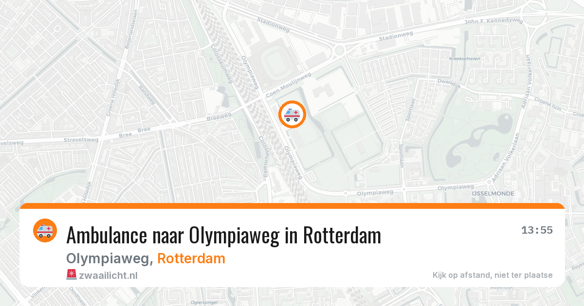 Ambulance naar Olympiaweg in Rotterdam — 11 aug 2026