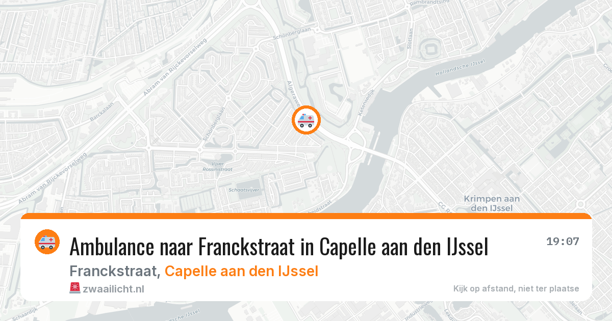 Ambulance naar Franckstraat in Capelle aan den IJssel — 19 mrt 2026